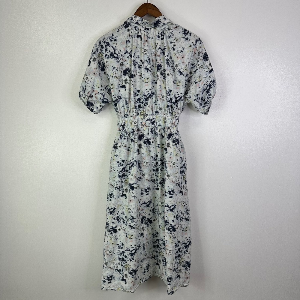 Jason Wu Blurred Poplin Belted Shirt Dress Blue Size 4 - Picture 8 of 9